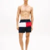 Bokserki z tkaniny z logo w kształcie flagi w stylu colorblock Bokserki z tkaniny z logo w kształcie flagi w stylu colorblock