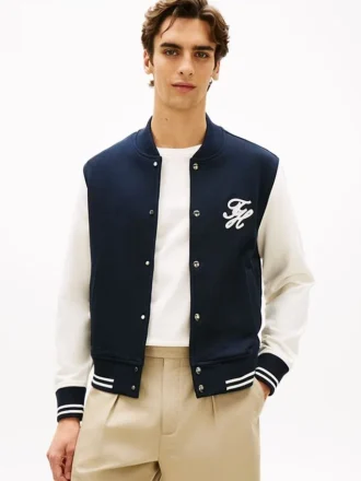Bomber z grubej frotte z monogramem