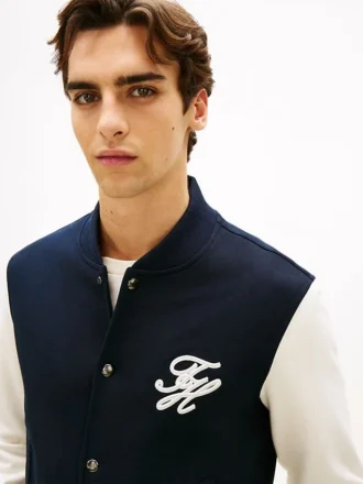 Bomber z grubej frotte z monogramem