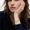Bransoletka z podwójnym rzędem i zawieszką w kształcie serca