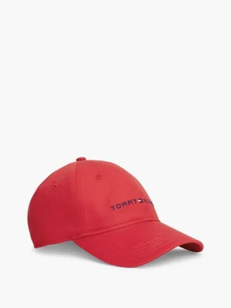 Czapka z daszkiem z haftowanym logo Tommy