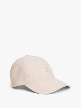 Czapka z daszkiem z mieszanki lnu z monogramem