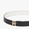 Dwustronny skórzany pasek z klamrą z monogramem Dwustronny skórzany pasek z klamrą z monogramem