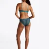 Dzianinowe figi bikini z koronką