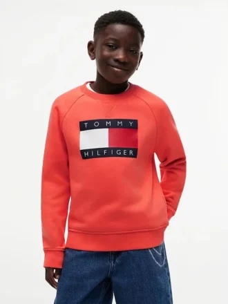 Dziecięca bluza raglanowa z logo Tommy Flag