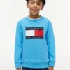 Dziecięca bluza raglanowa z logo Tommy Flag Dziecięca bluza raglanowa z logo Tommy Flag