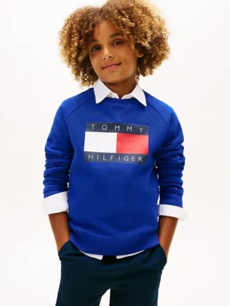 Dziecięca bluza raglanowa z logo Tommy Flag