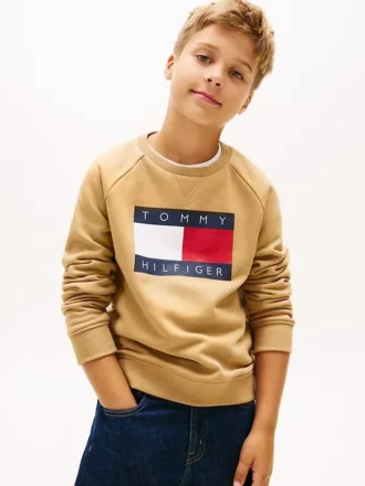 Dziecięca bluza raglanowa z logo Tommy Flag