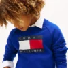 Dziecięca bluza raglanowa z logo Tommy Flag Dziecięca bluza raglanowa z logo Tommy Flag