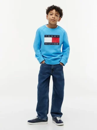 Dziecięca bluza raglanowa z logo Tommy Flag