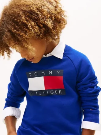 Dziecięca bluza raglanowa z logo Tommy Flag