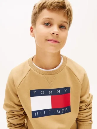 Dziecięca bluza raglanowa z logo Tommy Flag