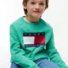Dziecięca bluza raglanowa z logo Tommy Flag Dziecięca bluza raglanowa z logo Tommy Flag