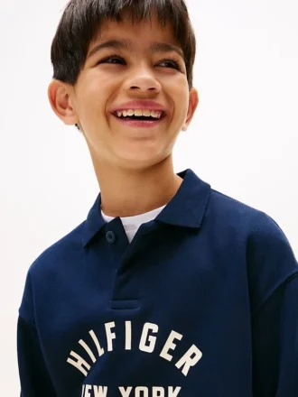 Dziecięca bluza z okrągłym dekoltem i nadrukiem Hilfiger