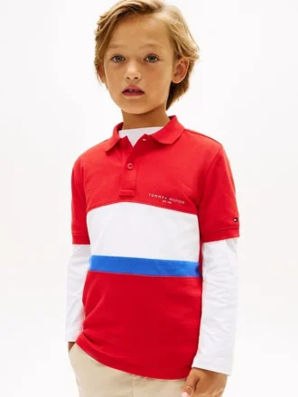 Dziecięca koszulka polo w stylu colorblock Dziecięca koszulka polo w stylu colorblock