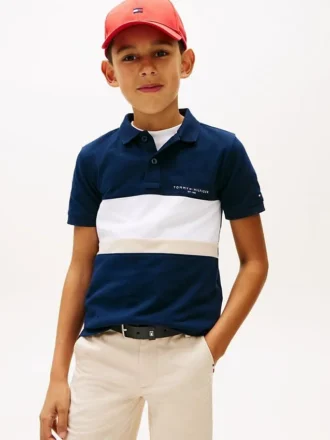 Dziecięca koszulka polo w stylu colorblock Dziecięca koszulka polo w stylu colorblock