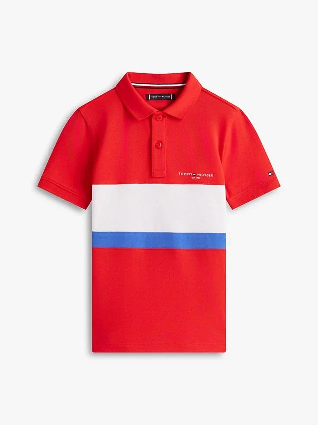 Dziecięca koszulka polo w stylu colorblock Dziecięca koszulka polo w stylu colorblock
