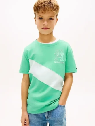 Dziecięca koszulka w paski z monogramem Dziecięca koszulka w paski z monogramem