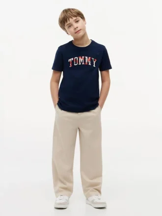 Dziecięca koszulka z kwiatowym logo Tommy