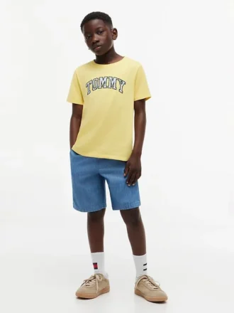 Dziecięca koszulka z kwiatowym logo Tommy