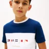 Dziecięca koszulka z logo Multiflag w stylu colorblock
