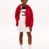 Dziecięca sukienka-kombinezon z dżinsu Hilfiger Denim z naszywką Hilfiger Dziecięca sukienka-kombinezon z dżinsu Hilfiger Denim z naszywką Hilfiger