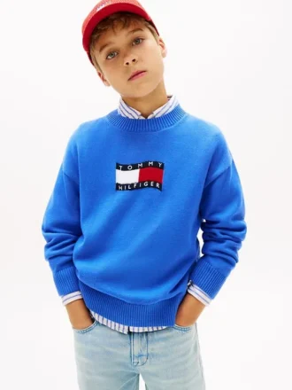 Dziecięcy sweter z falistym logo