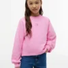 Dziewczęca bluza raglanowa z flagą w tym samym kolorze Dziewczęca bluza raglanowa z flagą w tym samym kolorze