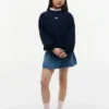 Dziewczęca bluza raglanowa z flagą w tym samym kolorze Dziewczęca bluza raglanowa z flagą w tym samym kolorze