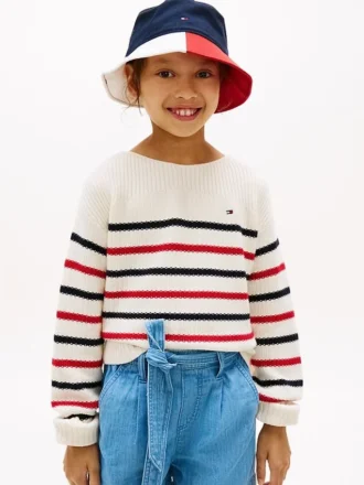 Dziewczęcy sweter w marynarskie paski Dziewczęcy sweter w marynarskie paski
