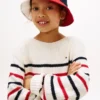 Dziewczęcy sweter w marynarskie paski