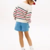 Dziewczęcy sweter w marynarskie paski