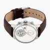 Elegancki zegarek z paskiem skórzanym 40 mm