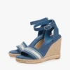 Espadryle na koturnie z logo z tkaniny Espadryle na koturnie z logo z tkaniny