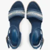 Espadryle na koturnie z logo z tkaniny Espadryle na koturnie z logo z tkaniny