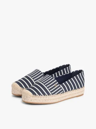 Espadryle na platformie z paskami