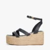 Espadryle na platformie z paskiem skórzanym Espadryle na platformie z paskiem skórzanym