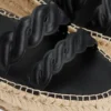 Espadryle na platformie z skręconymi paskami