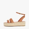 Espadryle na platformie z skręconymi paskami