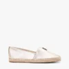 Espadryle TH Monogram z metalicznej skóry
