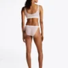 Fioletowe figi bikini z logo Fioletowe figi bikini z logo