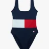 Jednoczęściowy kostium kąpielowy w stylu color block Jednoczęściowy kostium kąpielowy w stylu color block