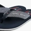 Klapki z lnu typu chambray Klapki z lnu typu chambray