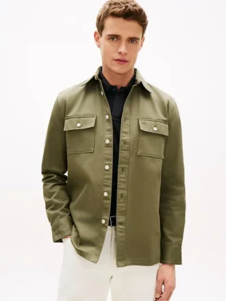 Koszula oversize o regularnym kroju z tkaniny slub twill Koszula oversize o regularnym kroju z tkaniny slub twill