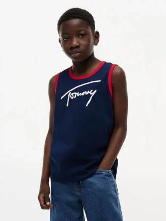 Koszulka bez rękawów dla dzieci z napisem Tommy