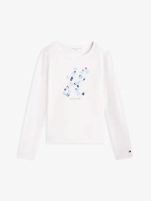 Koszulka dziecięca z kwiatowym monogramem Koszulka dziecięca z kwiatowym monogramem