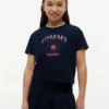 Koszulka dziecięca z logo Tommy z kryształkami Koszulka dziecięca z logo Tommy z kryształkami