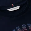 Koszulka dziecięca z logo Tommy z kryształkami Koszulka dziecięca z logo Tommy z kryształkami