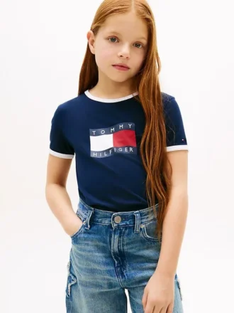 Koszulka dziecięca z logo Wavy Flag Koszulka dziecięca z logo Wavy Flag