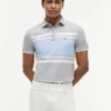 Koszulka polo Slim Fit z elastycznego pikowanego materiału w paski Koszulka polo Slim Fit z elastycznego pikowanego materiału w paski